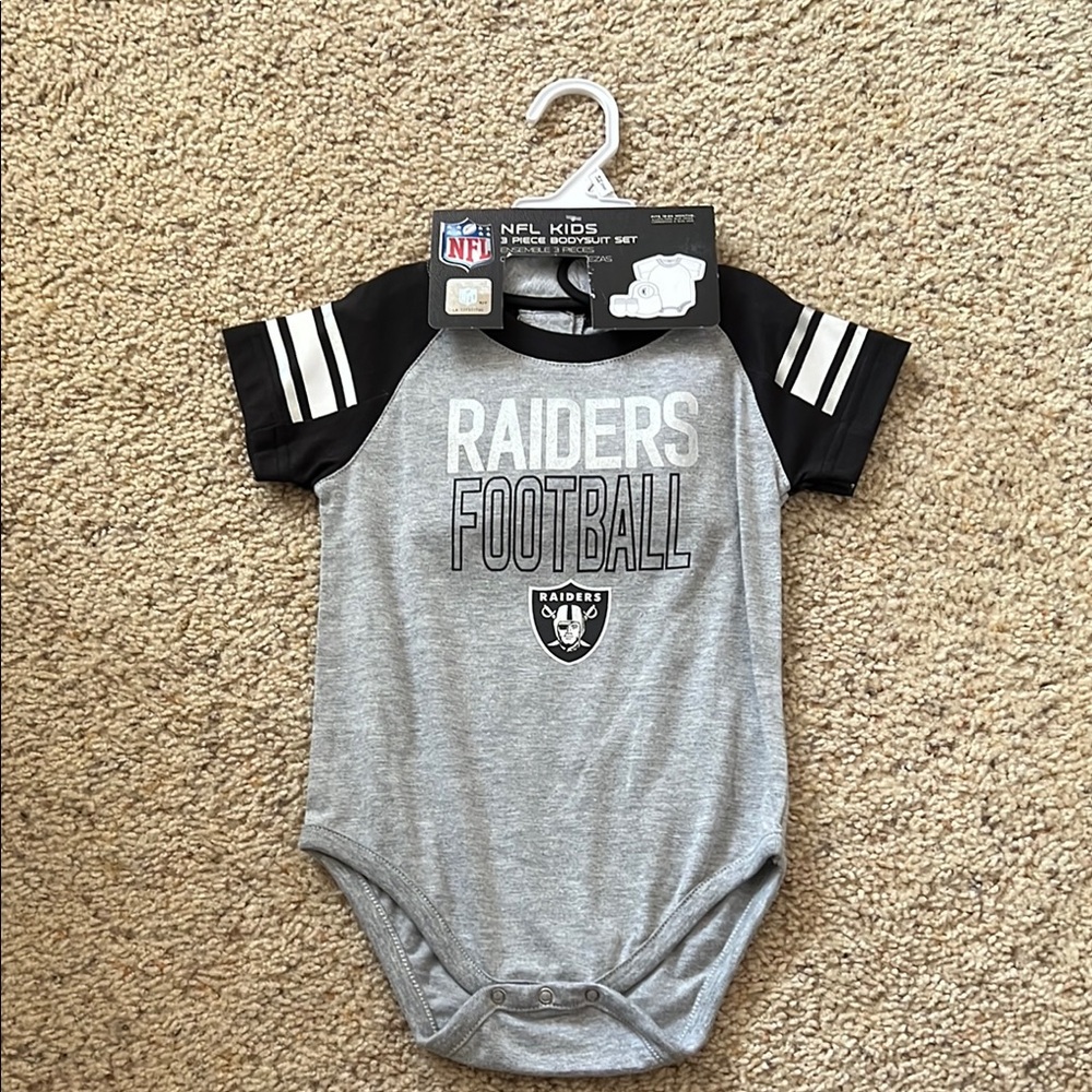 NFL Kids Raiders Football Onesie